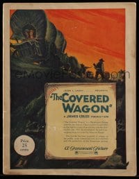 8x319 COVERED WAGON souvenir program book 1923 great Hibbiker art of pioneers on The Oregon Trail!