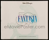 8x334 FANTASIA souvenir program book R1990 Disney classic 50th anniversary, great cartoon images!