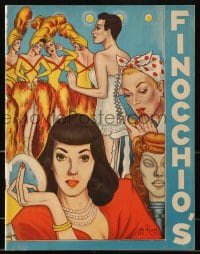 8x337 FINOCCHIO'S stage show souvenir program book 1951 art of San Francisco female impersonators!