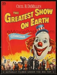 8x352 GREATEST SHOW ON EARTH souvenir program book 1952 Cecil B. DeMille circus classic!