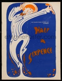 8x355 HALF A SIXPENCE stage play souvenir program book 1965 Hilary Knight cover art of Tommy Steele!