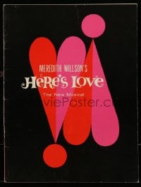 8x359 HERE'S LOVE stage play souvenir program book 1963 based on Miracle on 34th Street!