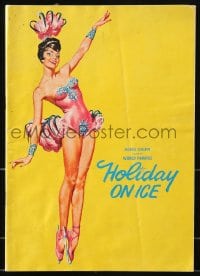 8x360 HOLIDAY ON ICE stage play souvenir program book 1965 great cover art of sexy ice skater!