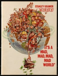 8x364 IT'S A MAD, MAD, MAD, MAD WORLD Cinerama souvenir program book 1964 cool art by Jack Davis!