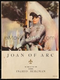 8x367 JOAN OF ARC souvenir program book 1948 classic c/u of Ingrid Bergman in full armor!