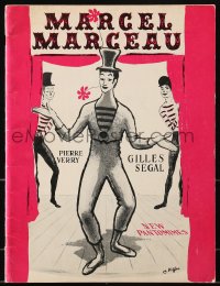 8x378 MARCEL MARCEAU stage play souvenir program book 1957 cool Kaffer art + many photos inside!