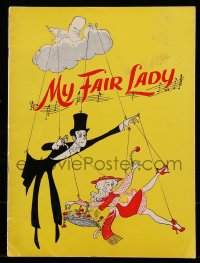 8x383 MY FAIR LADY softcover stage play souvenir program book 1960s cool Al Hirschfeld cover art!