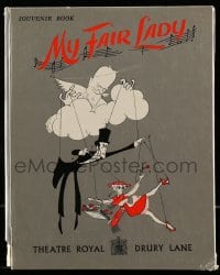 8x382 MY FAIR LADY hardcover stage play English souvenir program book 1958 Al Hirschfeld cover art!