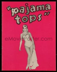8x393 PAJAMA TOPS stage play souvenir program book 1963 starring sexy June Wilkinson!