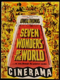 8x406 SEVEN WONDERS OF THE WORLD Cinerama souvenir program book 1956 famous landmarks in Cinerama!