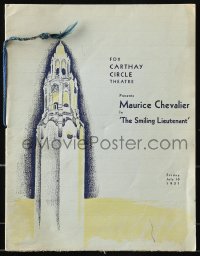 8x408 SMILING LIEUTENANT Los Angeles World Premiere souvenir program book 1931 Ernst Lubitsch