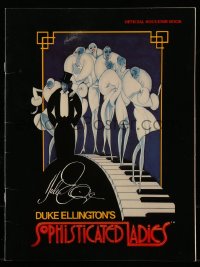 8x410 SOPHISTICATED LADIES stage play souvenir program book 1981 based on the music of Duke Ellington, cool TW art!