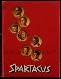 8x415 SPARTACUS hardcover souvenir program book 1961 Stanley Kubrick, art of top cast on gold coins!