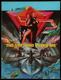 8x416 SPY WHO LOVED ME souvenir program book 1977 Peak art of Roger Moore as James Bond & Bach!