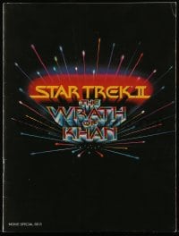 8x419 STAR TREK II souvenir program book 1982 The Wrath of Khan, Leonard Nimoy, William Shatner