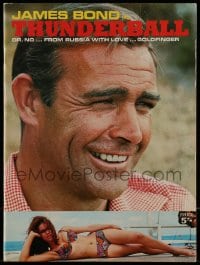 8x432 THUNDERBALL English souvenir program book 1965 Sean Connery as secret agent James Bond 007!