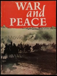 8x439 WAR & PEACE souvenir program book 1968 Sergei Bondarchuck Russian version, Leo Tolstoy