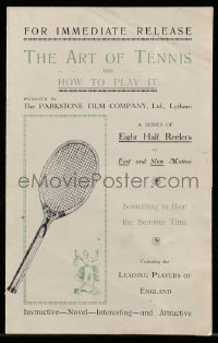 8x115 ART OF TENNIS & HOW TO PLAY IT English promo brochure 1920s great images from the movie!