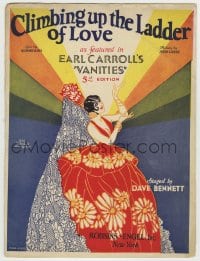 8x231 EARL CARROLL VANITIES stage play sheet music 1926 great art, Climbing up the Ladder of Love!