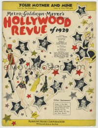 8x242 HOLLYWOOD REVUE sheet music 1929 Buster Keaton, Joan Crawford & stars, Your Mother & Mine!