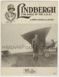 8x246 LINDBERGH sheet music 1929 The Eagle of the U.S.A., by Howard Johnson & Al Sherman!