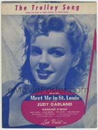 8x250 MEET ME IN ST. LOUIS sheet music 1944 Judy Garland, classic musical, The Trolley Song!