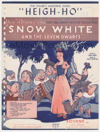 8x264 SNOW WHITE & THE SEVEN DWARFS sheet music R1970s Disney animated fantasy classic, Heigh-Ho!