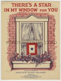 8x273 THERE'S A STAR IN MY WINDOW FOR YOU sheet music 1945 patriotic World War II artwork!