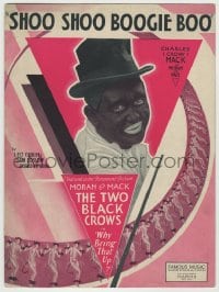 8x281 WHY BRING THAT UP sheet music 1929 Two Black Crows Moran & Mack, Shoo Shoo Boogie Boo!