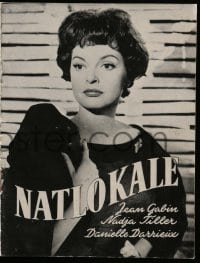 8x091 NIGHT AFFAIR Danish program 1958 different images of Jean Gabin & pretty Nadja Tiller!