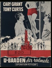 8x092 OPERATION PETTICOAT Danish program 1960 Cary Grant, Tony Curtis, different images + art!