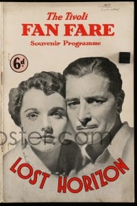 8x126 LOST HORIZON English program 1937 Frank Capra's greatest production starring Ronald Colman!