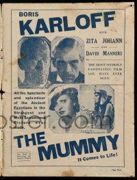 8x127 MUMMY English program 1933 great images of Boris Karloff + more movies listed inside!