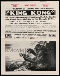 8x128 STOLL PICTURE THEATRE English program 1935 incredible ad for King Kong re-release!