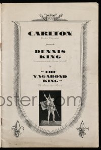8x130 VAGABOND KING English program 1930 Dennis King, Jeanette MacDonald + more movies inside!