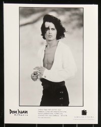 8x580 DON JUAN DEMARCO presskit w/ 10 stills 1995 beefcake Johnny Depp, Marlon Brando, Faye Dunaway