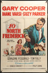8y007 10 NORTH FREDERICK 1sh 1958 Gary Cooper, Diane Varsi, from John O'Hara's best-seller!