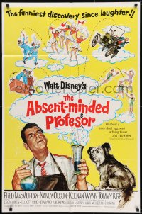 8y019 ABSENT-MINDED PROFESSOR 1sh R1967 Walt Disney, Flubber, Fred MacMurray in title role!