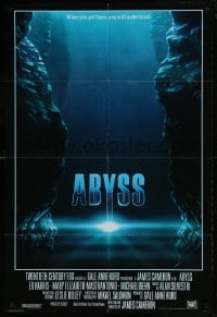 8y020 ABYSS int'l 1sh 1989 directed by James Cameron, Ed Harris, different silhouette art!
