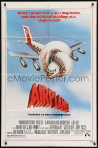 8y028 AIRPLANE 1sh 1980 classic zany parody by Jim Abrahams and David & Jerry Zucker!