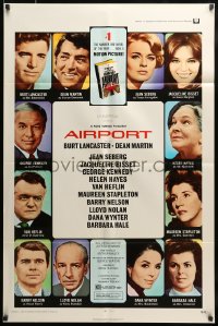 8y029 AIRPORT 1sh 1970 Burt Lancaster, Dean Martin, Jacqueline Bisset, Jean Seberg & more!