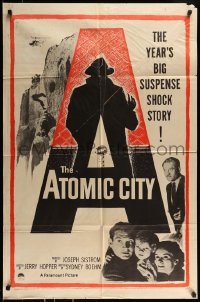 8y059 ATOMIC CITY 1sh 1952 Cold War nuclear scientist Gene Barry in the big suspense shock story!
