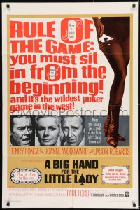 8y091 BIG HAND FOR THE LITTLE LADY 1sh 1966 Henry Fonda, Joanne Woodward, wildest poker game!