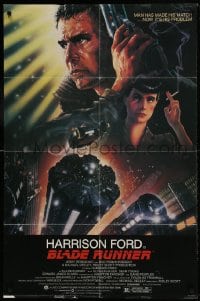 8y107 BLADE RUNNER studio style 1sh 1982 Ridley Scott classic, Alvin art of Harrison Ford!
