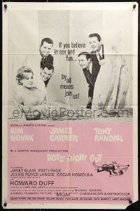 8y122 BOYS' NIGHT OUT 1sh 1962 James Garner, Tony Randall & sexy Kim Novak!
