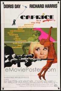 8y138 CAPRICE 1sh 1967 great images of pretty Doris Day, Richard Harris, spy comedy!
