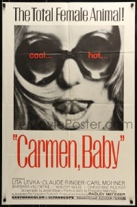 8y141 CARMEN, BABY 1sh 1968 Radley Metzger, Uta Levka, Barbara Valentine, cool hot image!