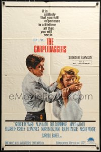 8y143 CARPETBAGGERS 1sh 1964 great close up of Carroll Baker biting George Peppard's hand!