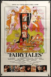 8y251 FAIRY TALES 1sh 1978 Linnea Quigley, sexy fantasy artwork by Donald Hendricks!