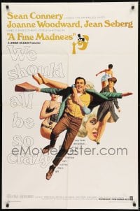 8y267 FINE MADNESS 1sh 1966 Sean Connery can out-fox Joanne Woodward, Jean Seberg & them all!